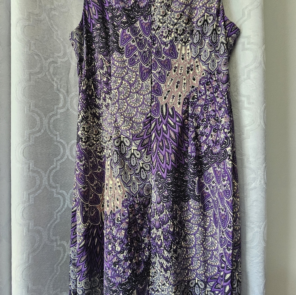 Dress by Connected Apparel Purple & Black